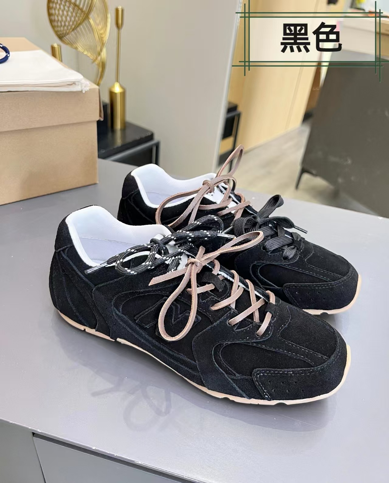 Zapatillas deportivas Agande de suela blanda y punta redonda, estilo casual y sencillo, con cordones bicolor de la marca Miaojia 530, estilo versátil para parejas.
