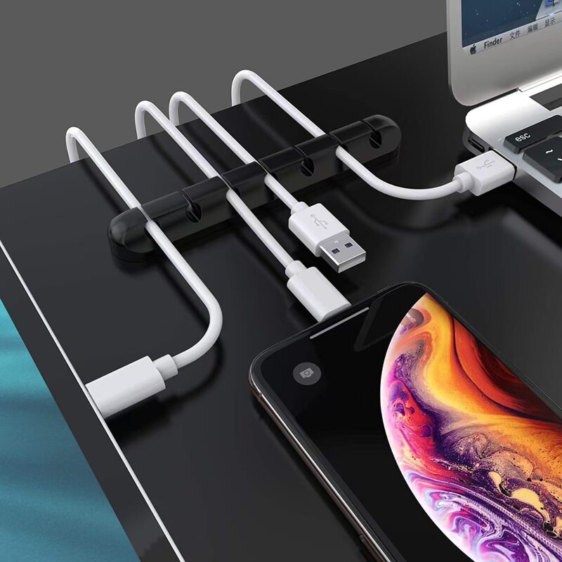 Desktop wire organizer mobile phone data cable receiver mouse earphone wire organizer wire clip car self-adhesive wire winder