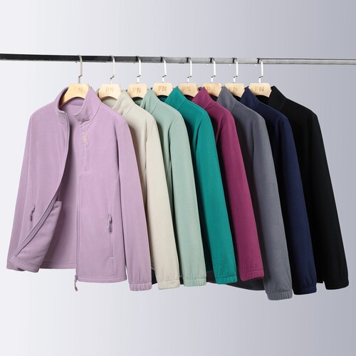 Polar fleece cardigan jacket for men in spring and autumn, lightweight sweatshirt for dad, fleece jacket for men and women, middle-aged stand-up collar jacket