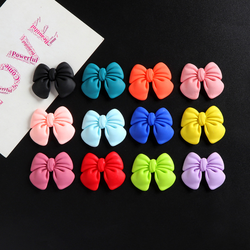 젖빛 나비 넥타이 diy 크림 젤 머리핀 goo 카드 수제 액세서리 재료 가방 수지 액세서리 도매