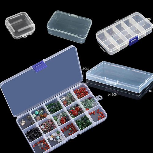 Transparent plastic box set, individual packing box, decorative packaging box, medicine box, parts box, component box, packaging storage box