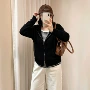 大码连帽修身冬款开衫