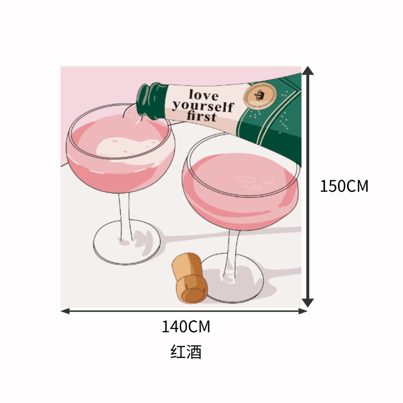 비치매트 레드와인 140*150cm