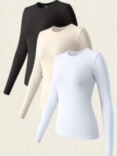 J 78302L Long Sleeve Round Neck Stretch T Shirt �A�I�������