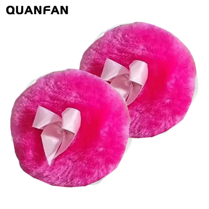 Soporte de terciopelo polvo de cuerpo puff polvo soplo largo esponjoso esponja esponjoso polvo suelto polvo denso pastel de maquillaje de reemplazo