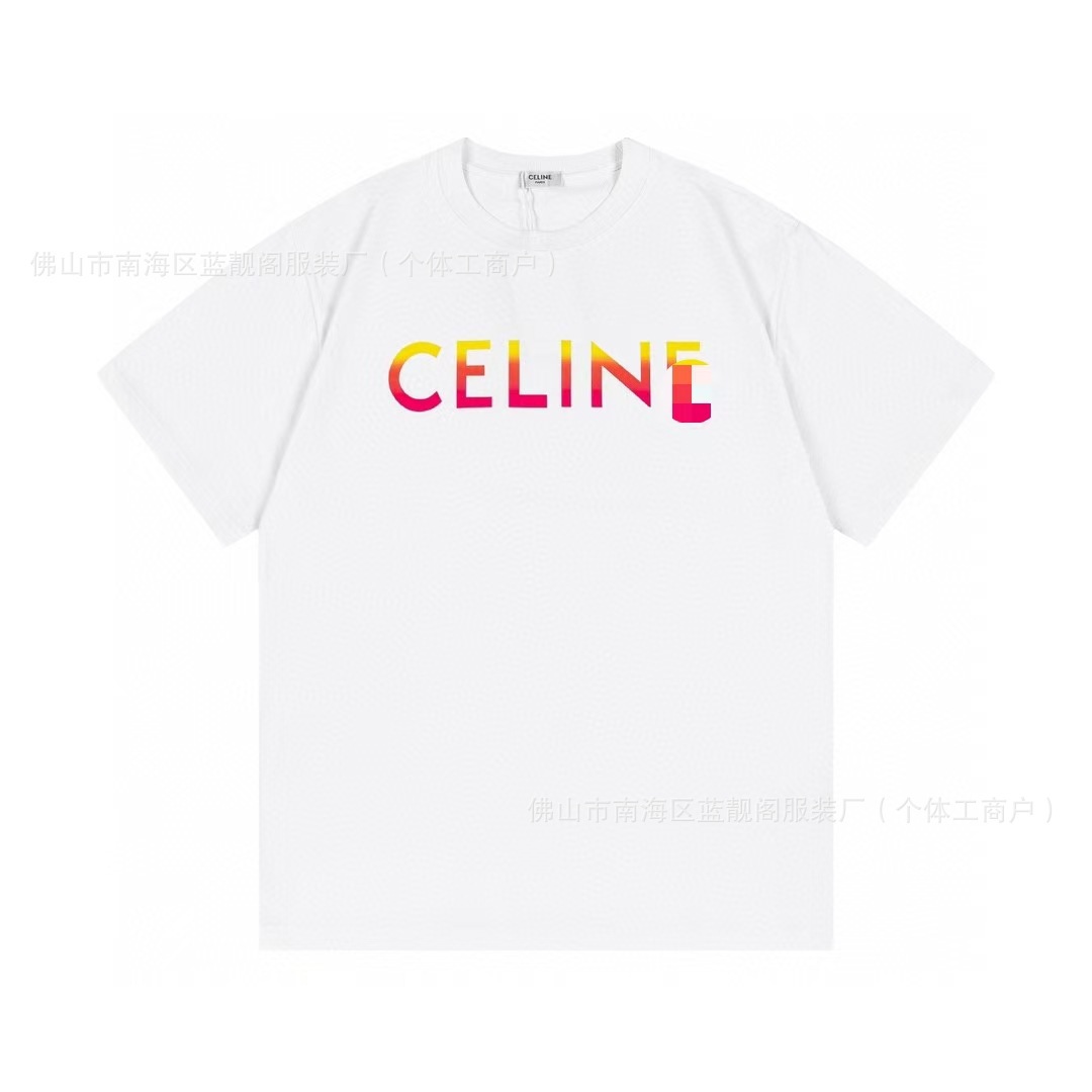 正しいバージョン2024新贅沢潮CEL古典的な基礎モデルのアルファベットプリント男女ゆるい半袖tシャツ280g