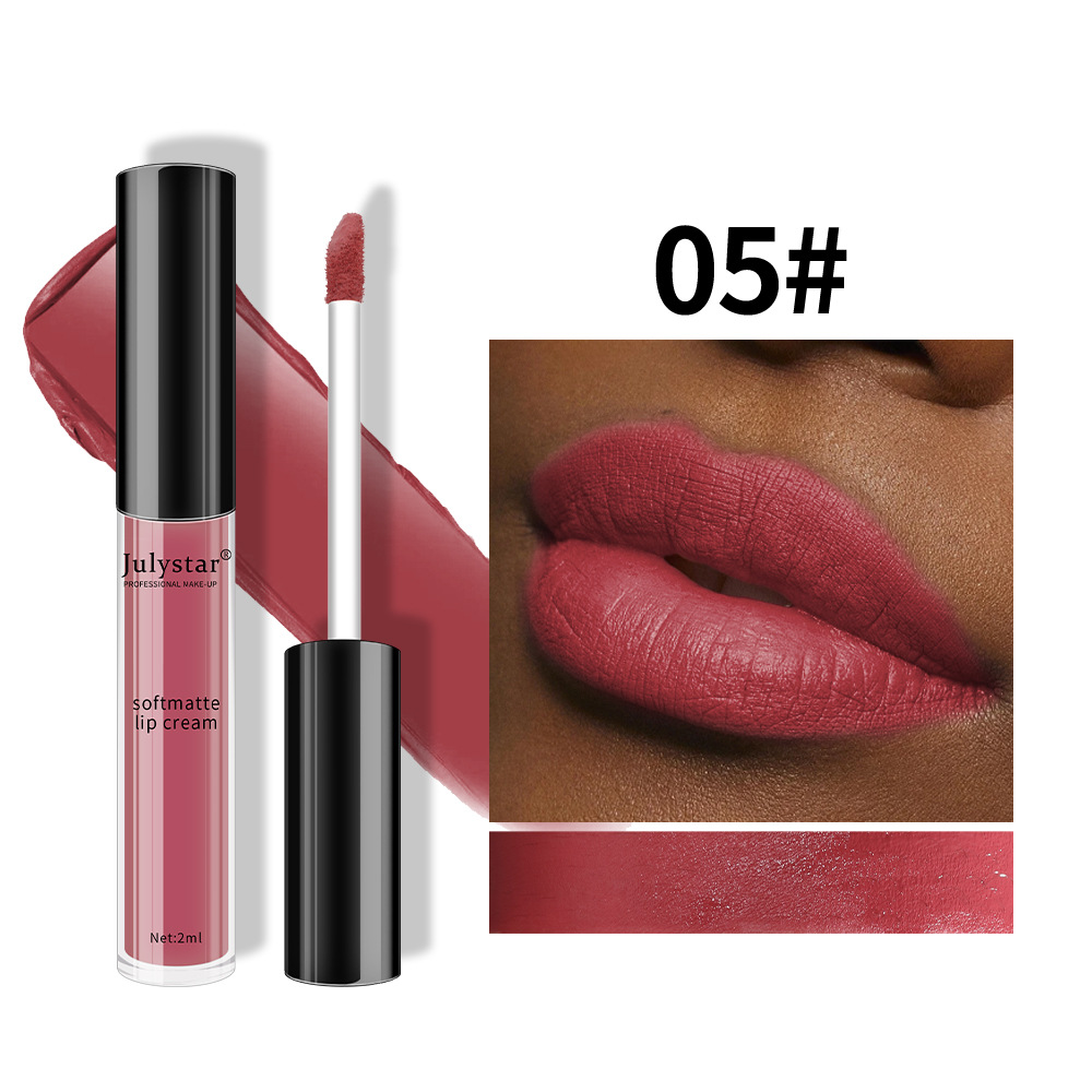 carina Makeup matte, multi-color lip gloss, easy to apply color, long-lasting, fading, non stick cup lipstick set box_voghion.com