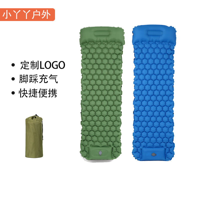 Cross-border TPU Nylon Inflatable Mat Outdoor Camping Moisture-proof Car Inflatable Mat Tent Inflatable Mattress in stock