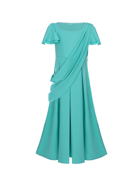 Green long skirt