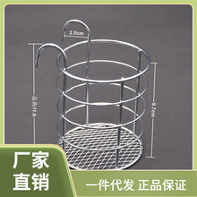 批发批发圆形金属带钩挂篮 家用小号网片收纳篮 厨房筷子笼吊篮置