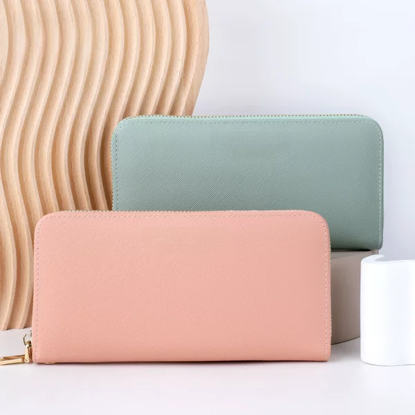 Talian 2023 New Wallet Fashion Women's Long Cross Pattern Zipper Clutch Bag Women's Casual Wallet