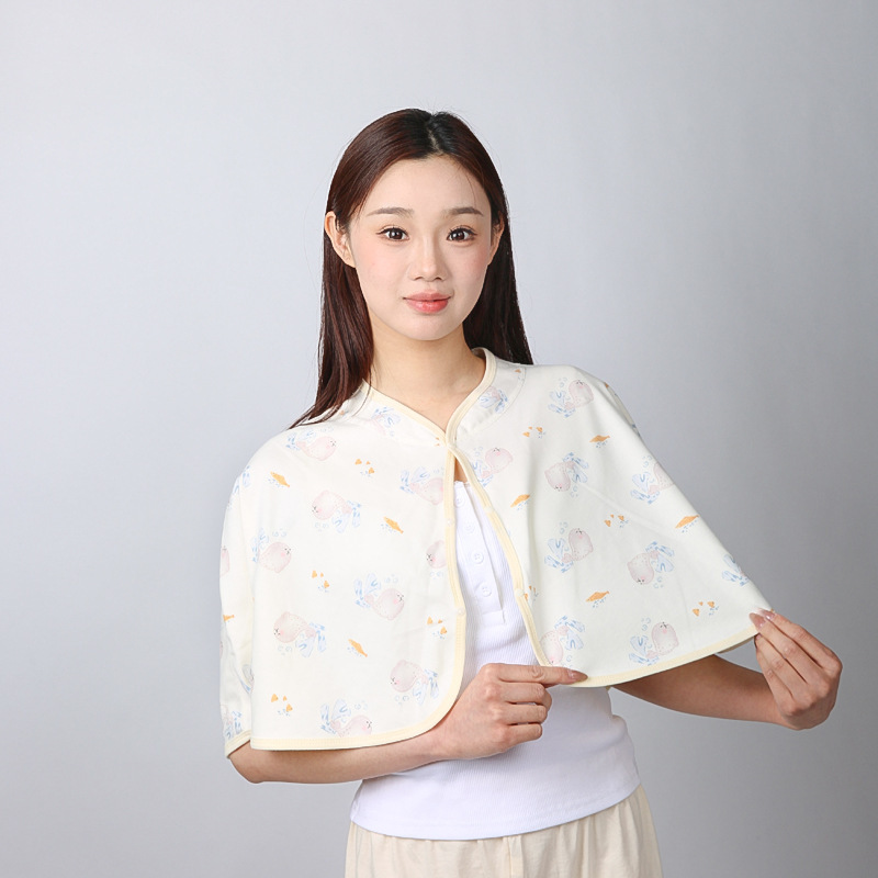 【かわいい淘】夏の産婦月子ストール単層純綿薄手防風マント肩保温座月子|undefined