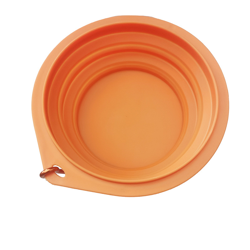 Portátil plegable perro tazón silicona Pet Bowl gato tazón beber tazón al aire libre viajes colgando tazón de comida fábrica al por mayor