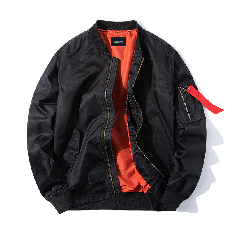 New Spring and Autumn Plus Size Men's Easiest for Match Sports Casual Stand Collar Jacket Ma Bomber Jacket Men's Loose Baseball Uniform