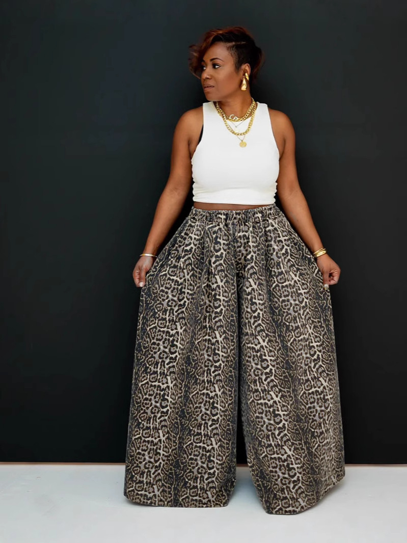 Retro camouflage casual trousers