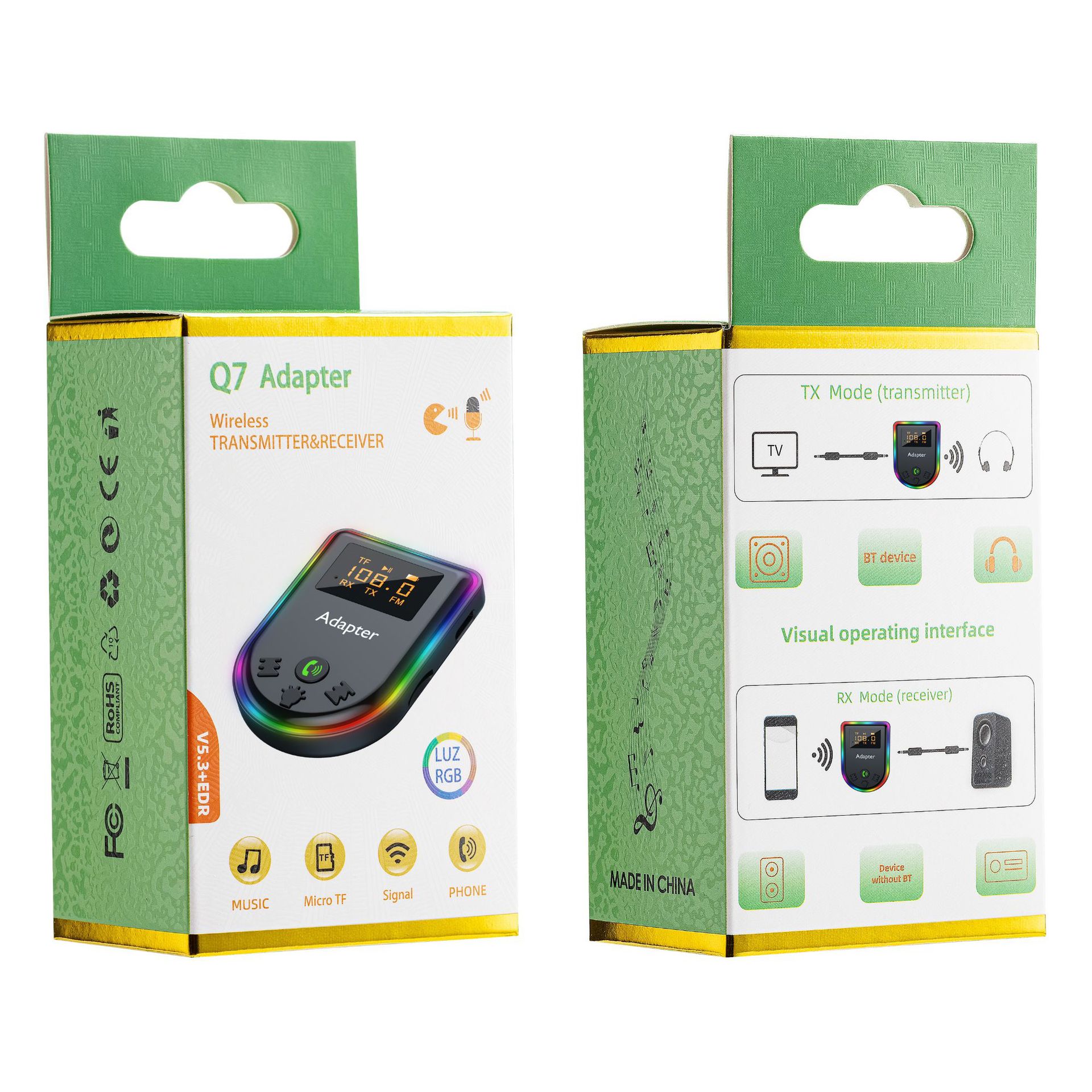 Car Bluetooth Receiver Lossless Music Audio Adapter Cross-Border Supply Shenzhen Digital Procurement Fm Wireless