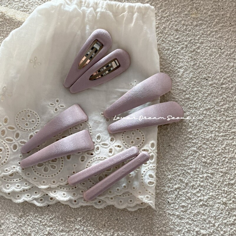 Korean Ins New Style Pink and Purple Satin Handmade Fabric Bb Hair Clip, Fashionable and Simple Bangs Clip Hair Accessory Korean Ins New Style Pink and Purple Satin Handmade Fabric Bb Hair Clip, Fashionable and Simple Bangs Clip Hair Accessory