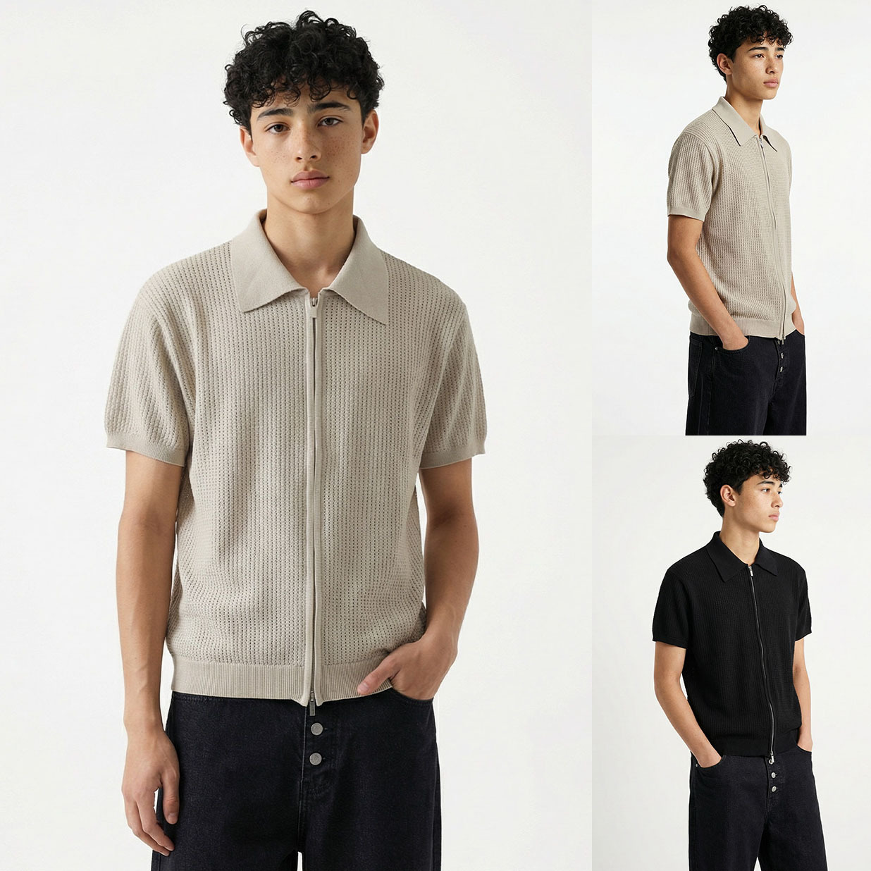 Camisas de polo de manga corta de estilo antiguo, camisetas de jersey de hombre con solapa, texturas de seda de hielo, camisetas de verano, fábrica transfronteriza al por mayor