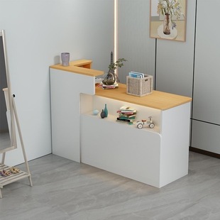 Cashier Small Clothing Store Counter Simple Modern Arc Reception Desk Beauty Salon Bar Table
