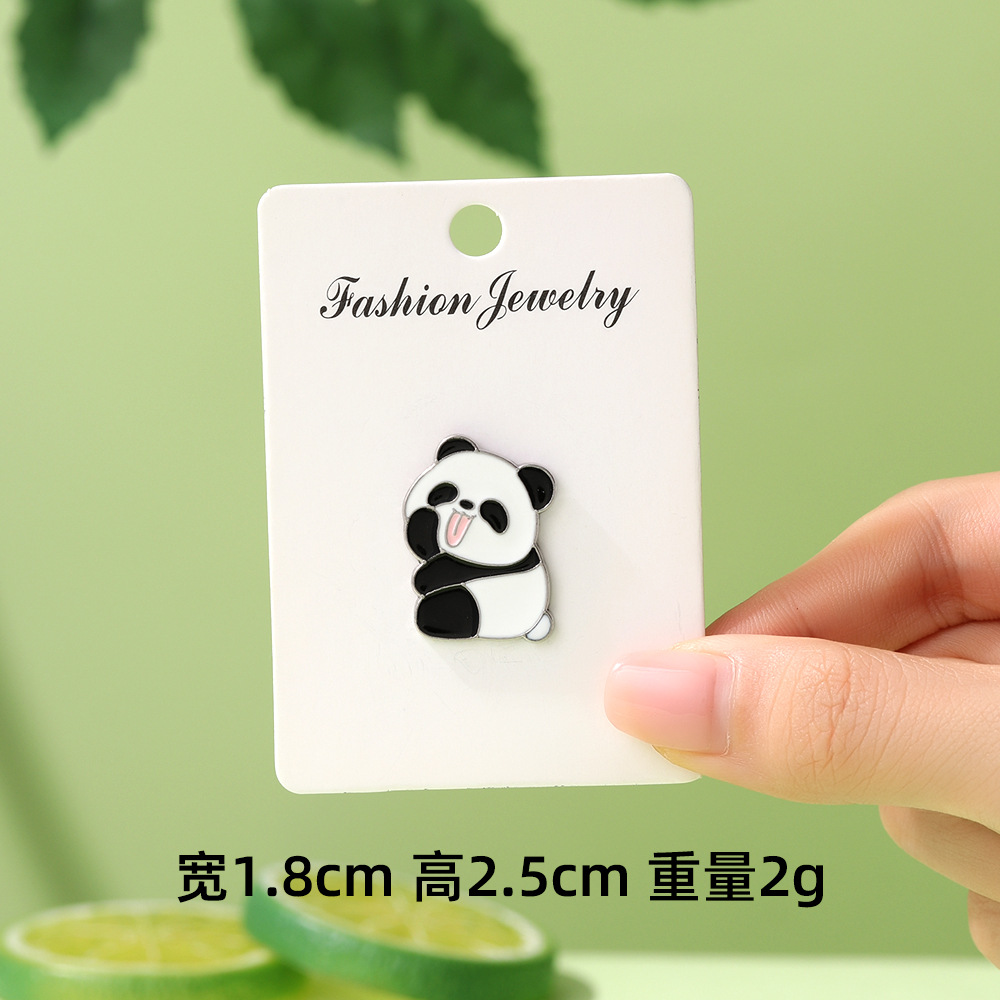 Dibujos animados lindo panda flor flor broche colección de la familia panda animal metal insignia accesorios de ropa para niños regalos
