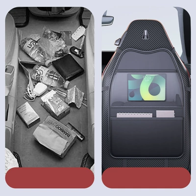 Pocket for Car Seat Back, Chair back anti-kick pad