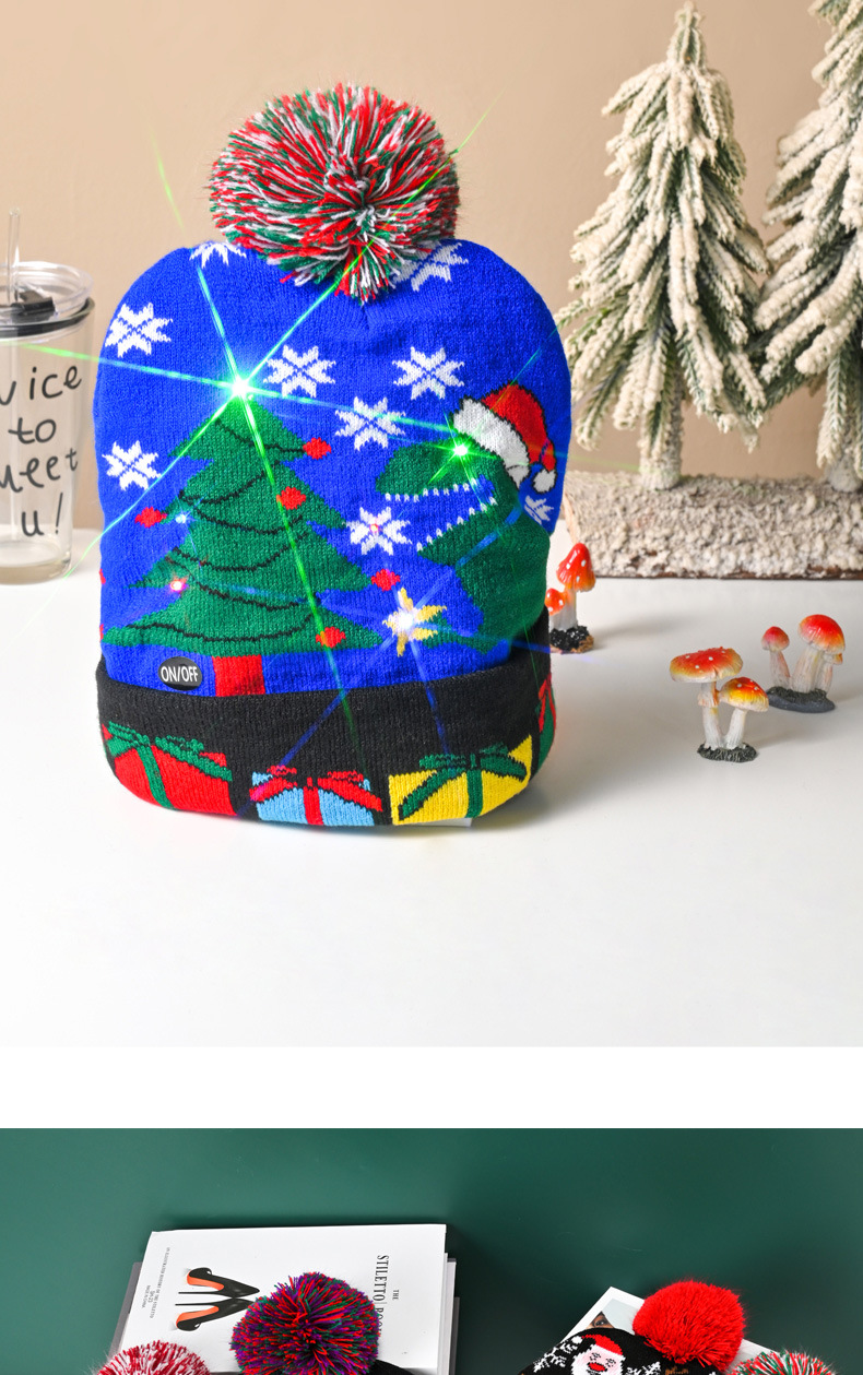 Unisex Cute Snowman Elk Eaveless Wool Racer cap display picture 2