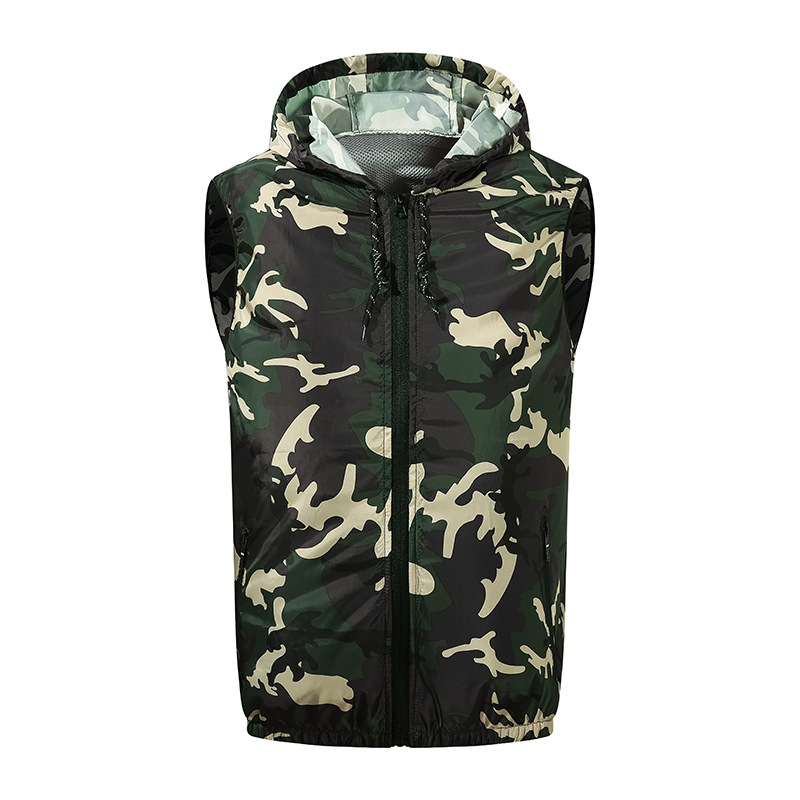 Verano ventilador de refrigeración ropa con capucha sin mangas chaleco ventilador de refrigeración ropa chaleco ventilador de Carga inteligente de refrigeración ropa de trabajo