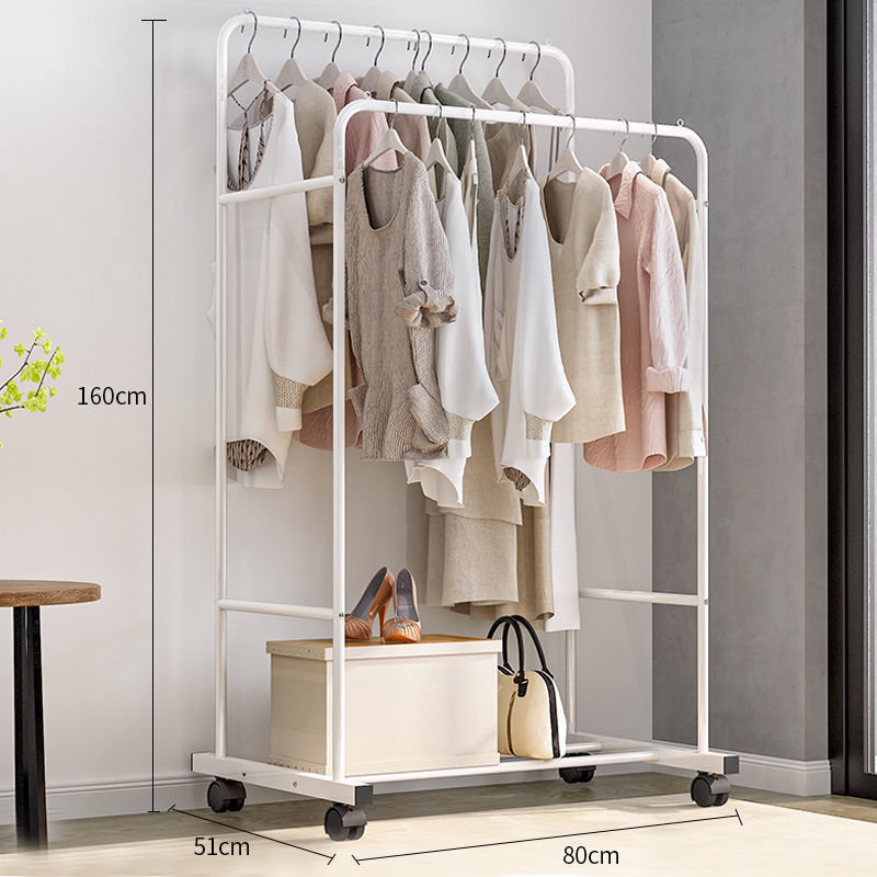 [이중 극 단일 수납층] 길이 80CM 흰색