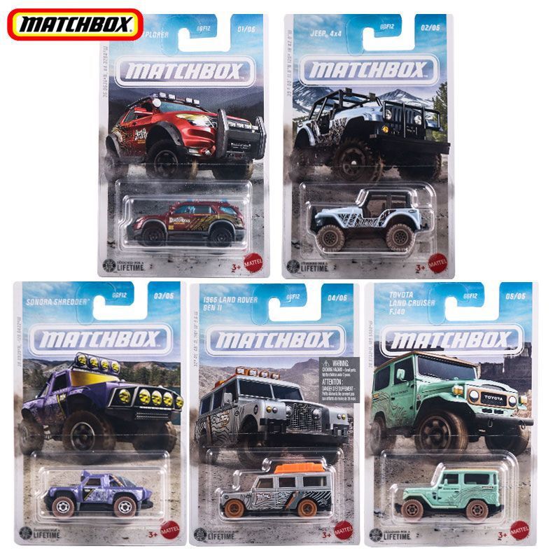 Matchbox Car Jurassic Series Ford Land Rover Ford Off-Road Vehicle Simulation Alloy Car Model Ggf12