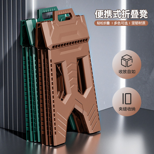 Thickened Foldable Stool Plastic Outdoor Foldable Chair Portable Picket Bench Fishing Camp Chair Small stool Art student Camping Chair