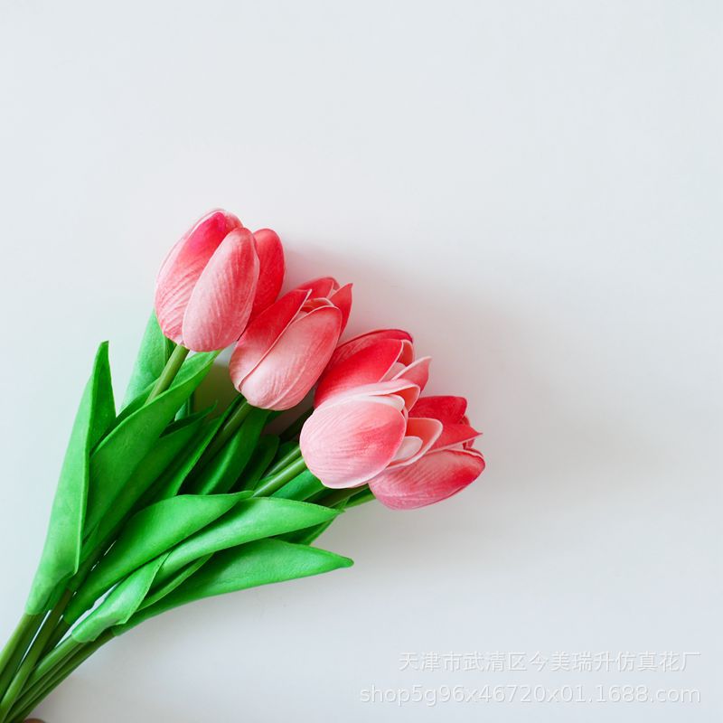 Meihe marca tulipán hogar flor artificial decoración sensación decoración al por mayor flor falsa hidratante salón decoración Nordic pu