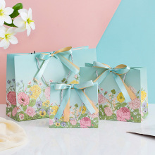 新款玫瑰花礼品袋跨境手提袋情人节礼物袋伴手礼袋高级感服装袋子