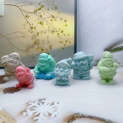 サンタクロースシリコン金型DIYクリスマス制作アロマキャンドル石膏置物クリスマス装飾シリコン金型