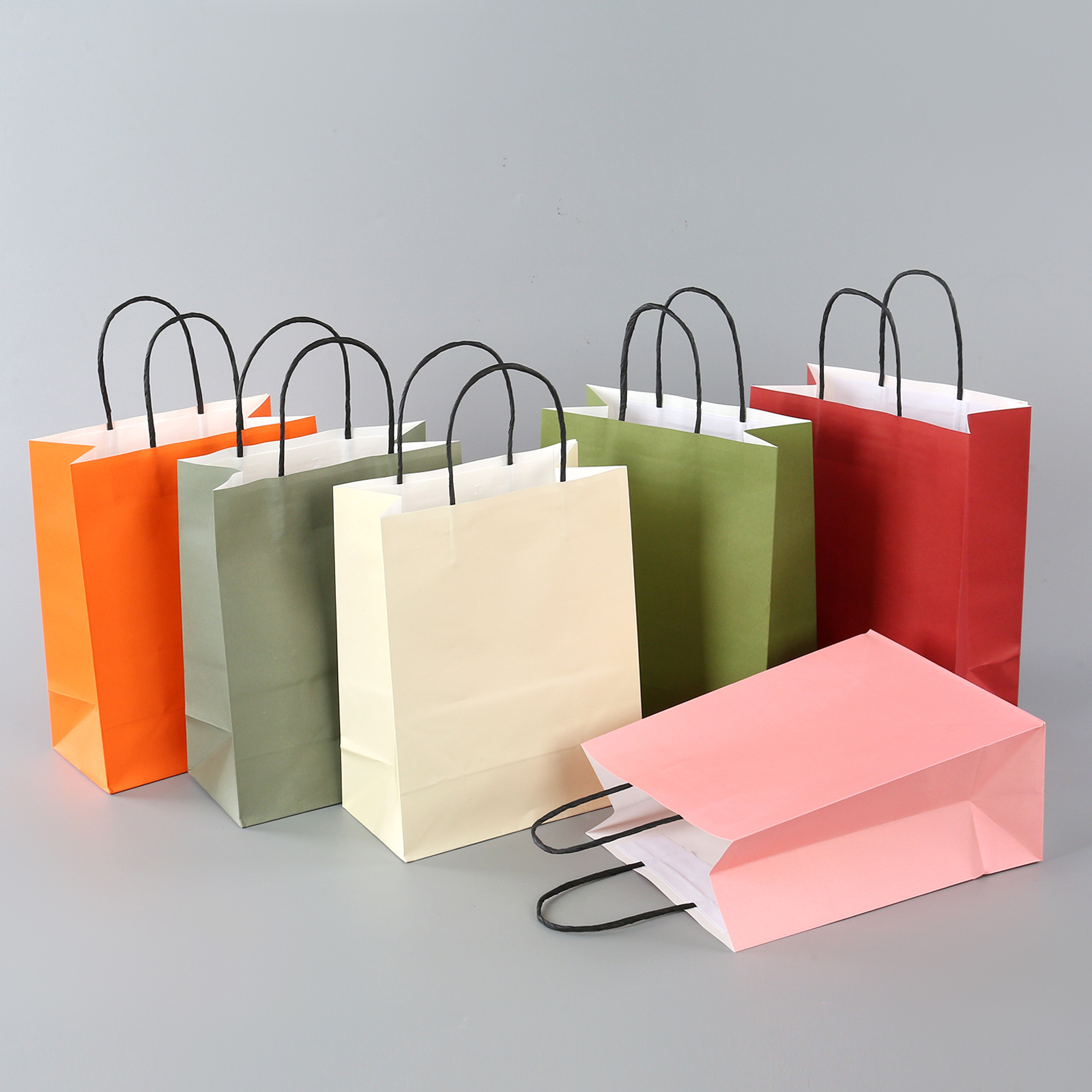 牛皮纸袋手提袋小礼品袋服装袋外卖奶茶袋甜品包装袋现货厂家直销