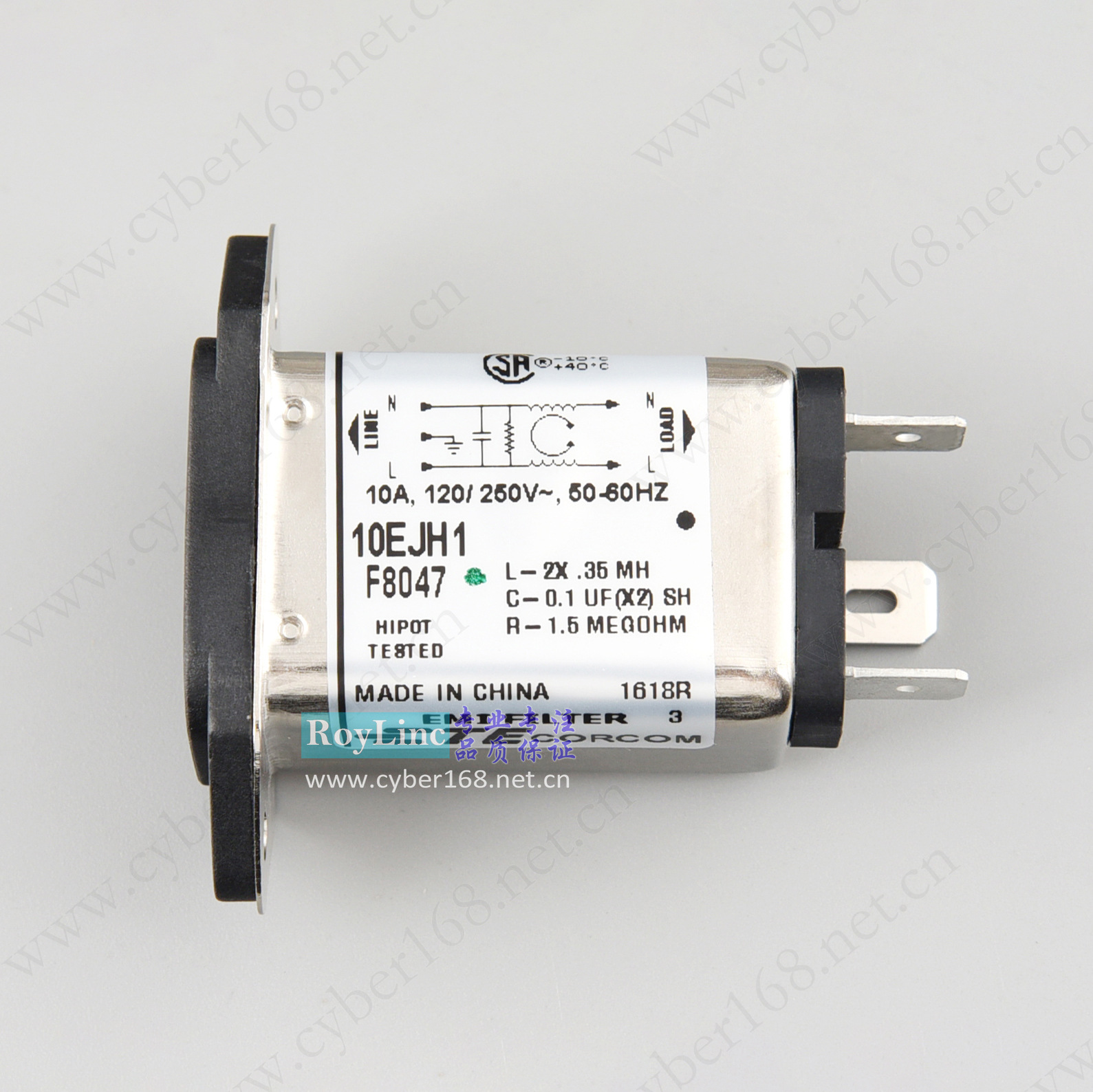 10EJH1 EJH F8047 6609008-4 10A 5μA@250V医疗设备Corcom滤波器