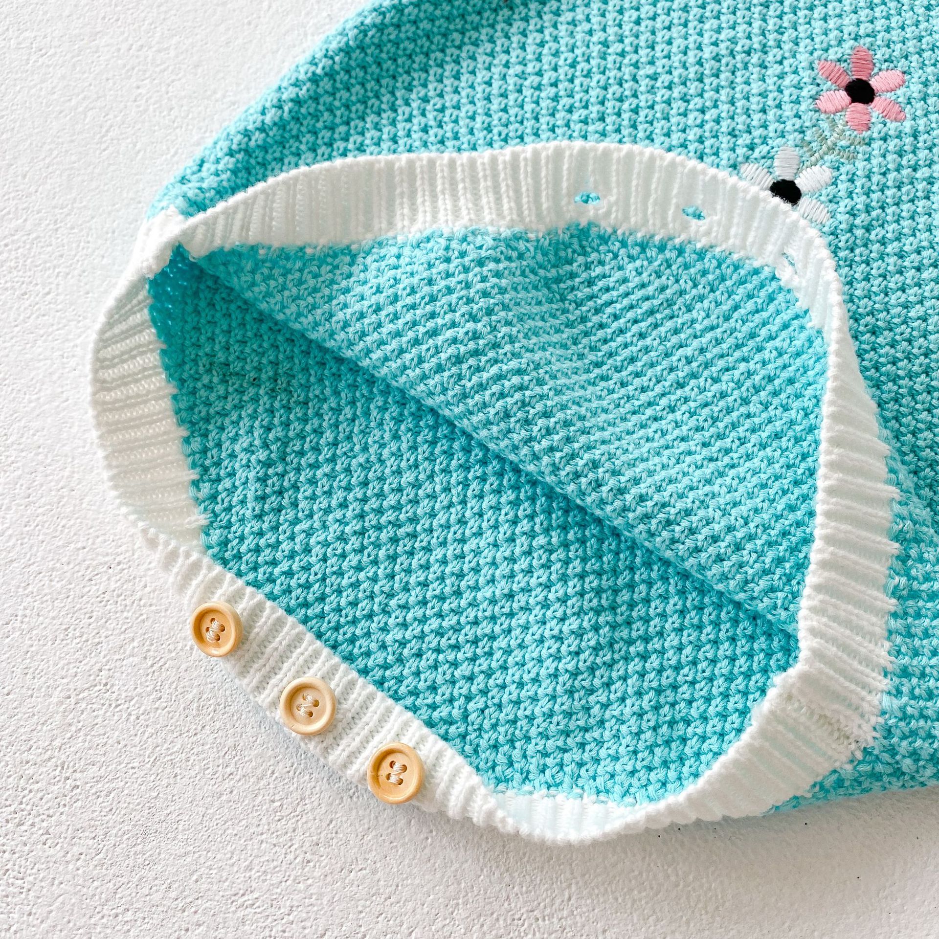 2024 frühling Herbst Kleidung Säuglings-und Kind Bestickte Baby Mädchen Strickjacke + Ha Yi Crawler Zwei Stück Set Einzel_voghion.com