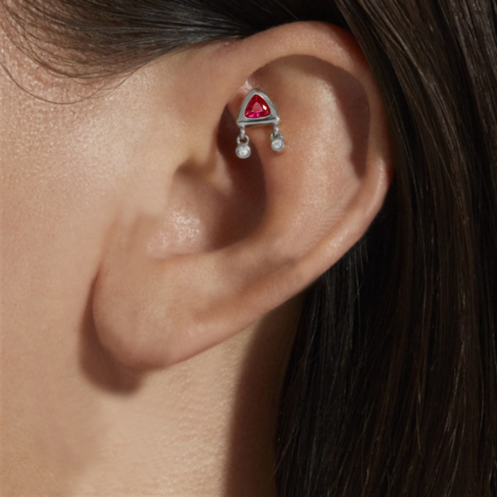 2g Weight Zircon Inlay Material Ear Studs Classification 1 Piece Quantity Daily, Street Occasion 925 Sterling Silver Material Geometric Pattern Women's Gender Plating Design Casual, Simple Style Style 1 Piece Ear Cartilage Rings & Studs Casual Simple Style Geometric 925 Sterling Silver Plating Zircon 7