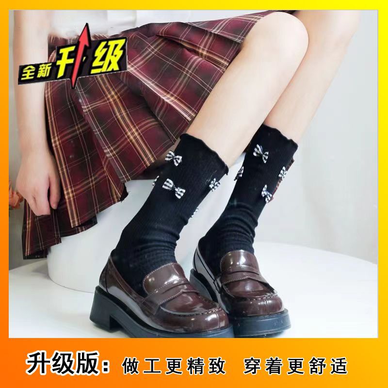 基础款日系复古jk方头厚底增高英伦风小皮鞋女学生制服鞋秋冬新款|undefined