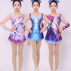 儿童啦啦队艺术体操服拉拉操健美操艺考花样竞技表演运动会比赛服