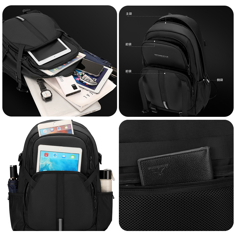 WEPOWER nueva mochila de gran capacidad para hombres, mochila de computadora, mochila de negocios casual