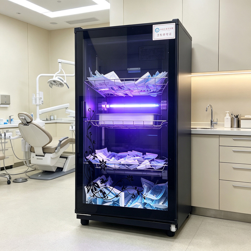 Vertical mini medical disinfection cabinet for manicure, double-layer for hair salons, metal cupping box, home disinfection box, dental machine, mask Vertical mini medical disinfection cabinet for manicure, double-layer for hair salons, metal cupping box, home disinfection box, dental machine, mask