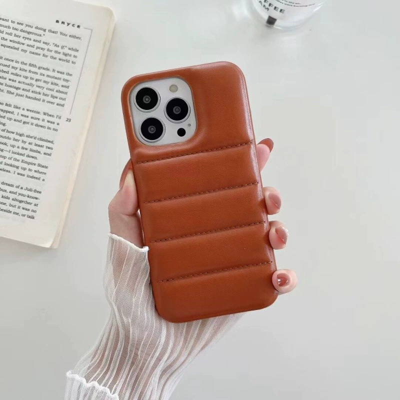 iPhone совместимый чехол для телефона, цветной iPhone 14, объемный пуховик, защитный чехол, iPhone13 Pro, iPhone