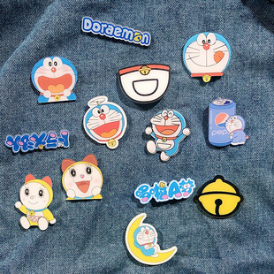 Japanese Style Cartoon Acrylic Brooch Cute Doraemon Anime Badge Custom Kidsren's Bag Pendant Accessories Patch