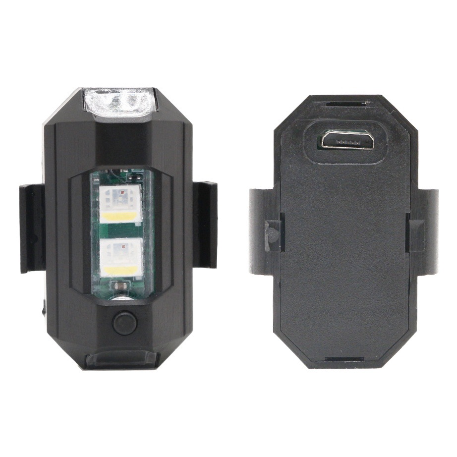 Luz de la motocicleta LED de carga luz de flash luz trasera de la motocicleta modificado avión luz de advertencia del coche eléctrico accesorios piloto