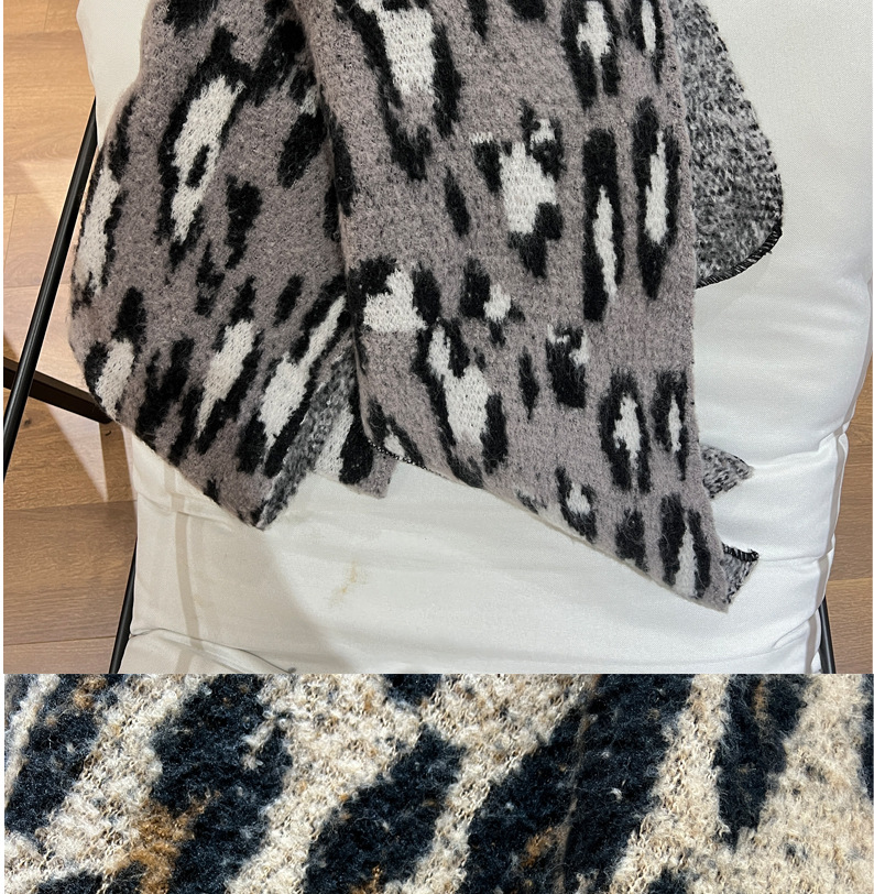 Bufanda mujer leopardo de cachemira imitación mantón invierno_voghion.com