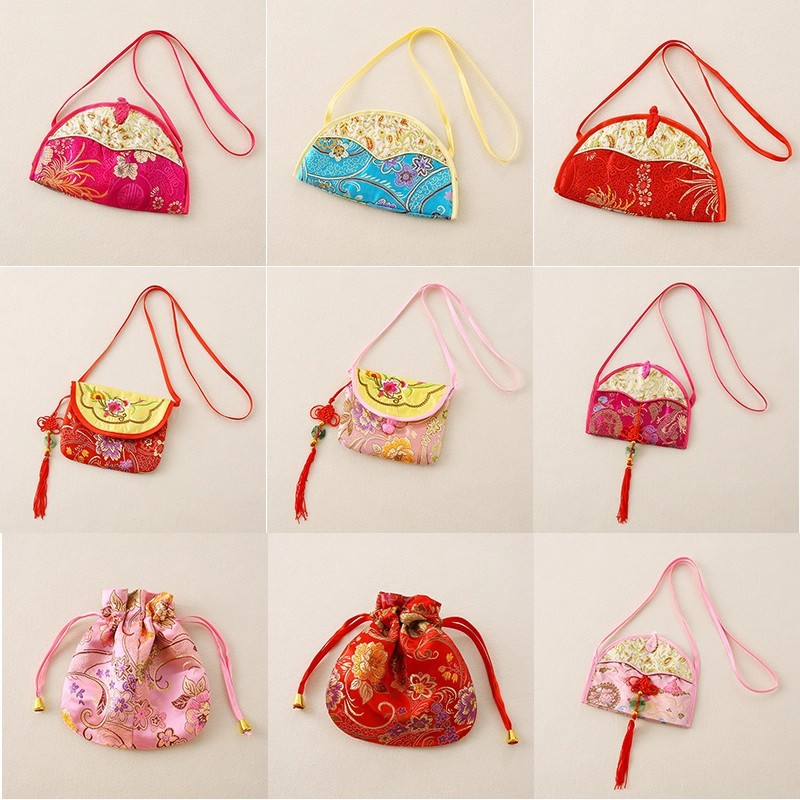 Baby Girl's New Year's Greetings Outfit with Small Bag Accessories, Little Girl's Clothing Accessories, Cute Bag Clothing Accessories