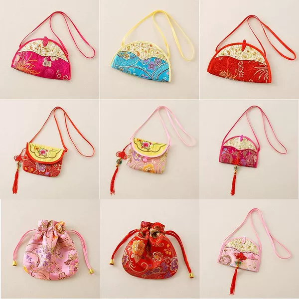 Baby Girl's New Year's Greetings Outfit with Small Bag Accessories, Little Girl's Clothing Accessories, Cute Bag Clothing Accessories