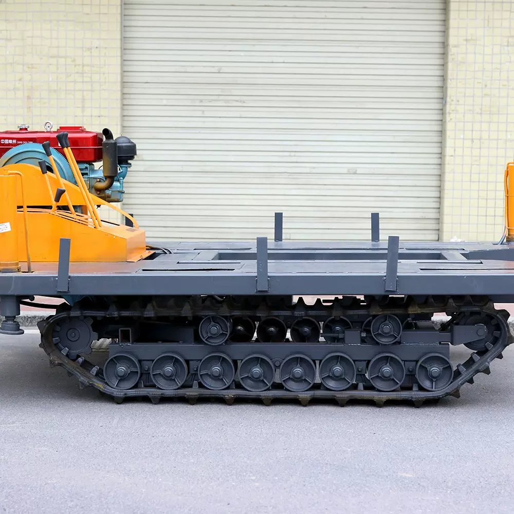 轻便型履带机油缸液压顶钻机行走平台30型50型60型底盘-不包邮