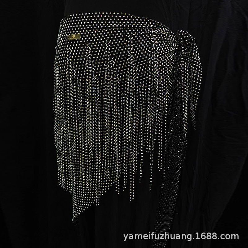 Dream Star River toallas de malla triangular toallas de cadera toallas abdominales de danza de cintura chapa multicapa accesorios de danza de perforación caliente
