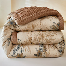 复古碎花秋冬加厚被子冬被泡泡纱豆豆被春秋被家用学生宿舍被芯垫